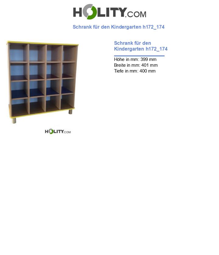Schrank für den Kindergarten h172_174