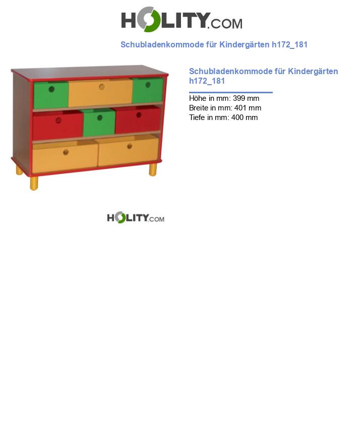 Schubladenkommode für Kindergärten h172_181