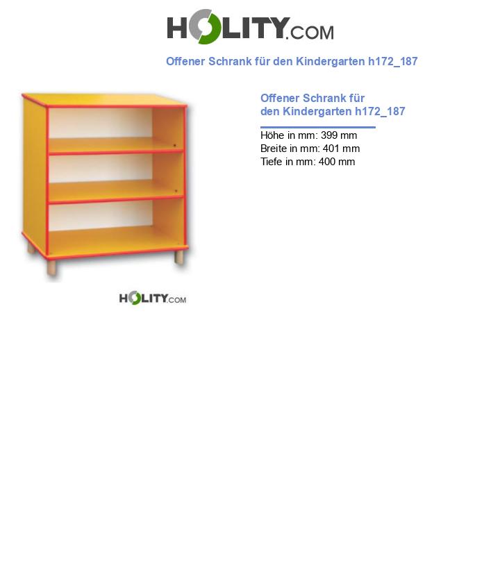 Offener Schrank für den Kindergarten h172_187