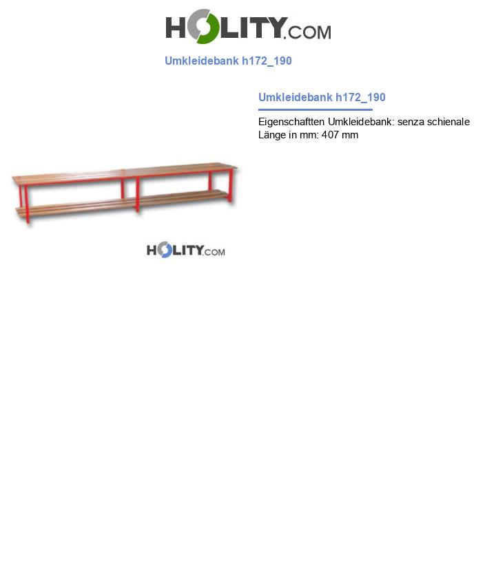 Umkleidebank h172_190