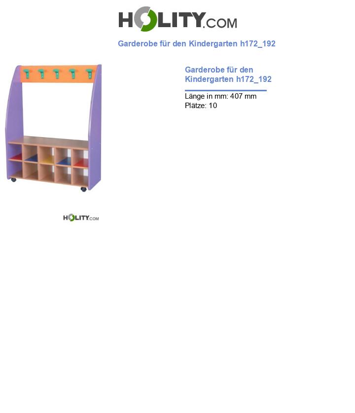 Garderobe für den Kindergarten h172_192