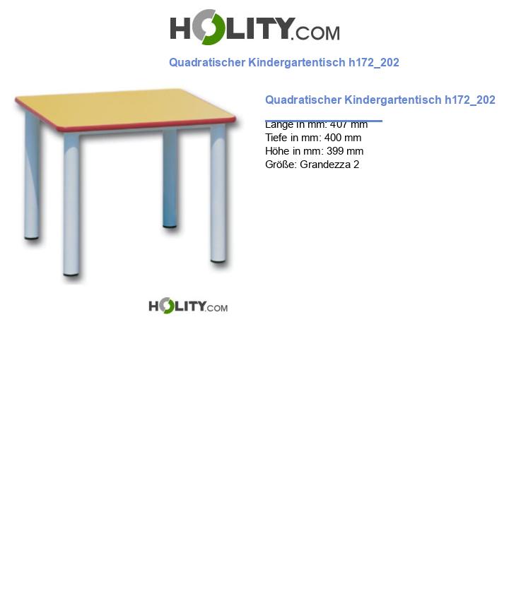 Quadratischer Kindergartentisch h172_202