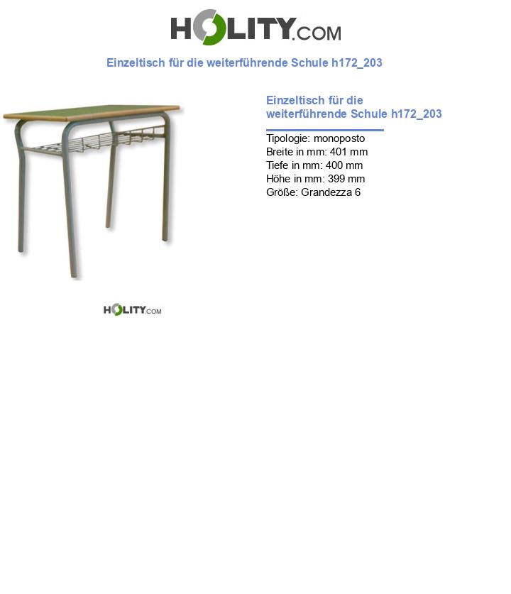 Einzeltisch für die weiterführende Schule h172_203