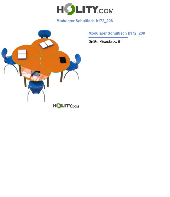 Modularer Schultisch h172_208