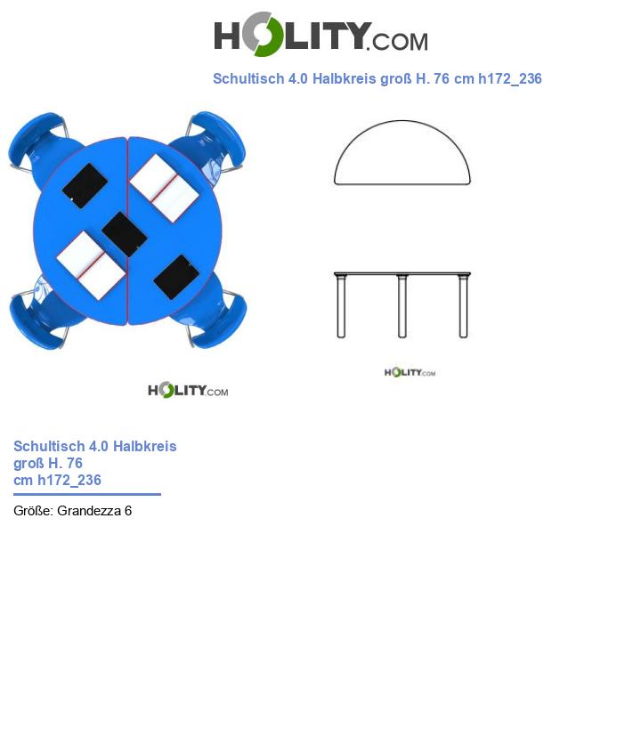 Schultisch 4.0 Halbkreis groß H. 76 cm h172_236