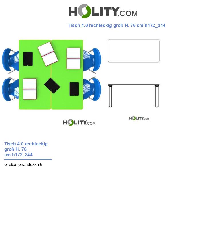 Tisch 4.0 rechteckig groß H. 76 cm h172_244
