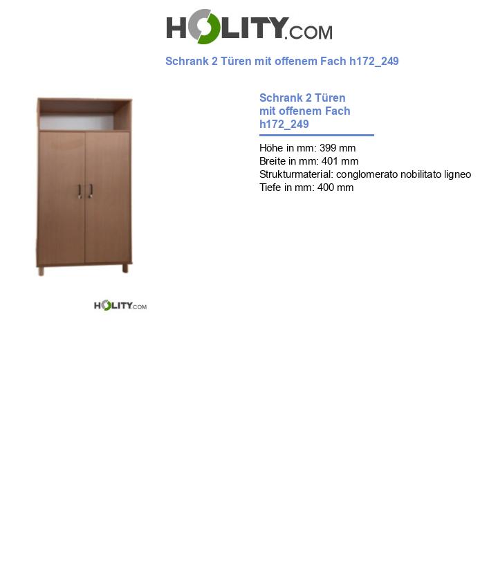 Schrank 2 Türen mit offenem Fach h172_249