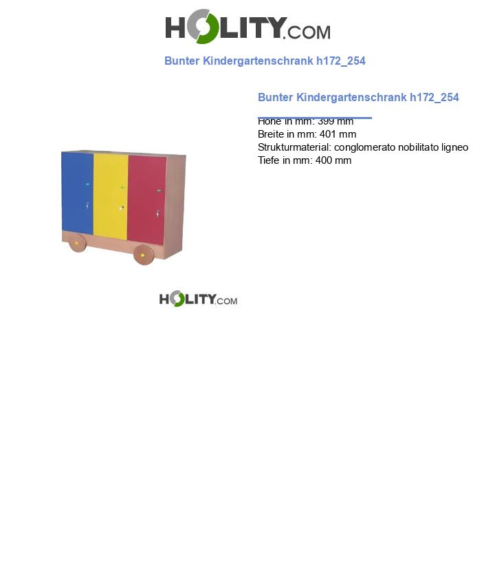 Bunter Kindergartenschrank h172_254