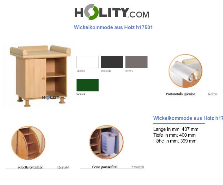 Wickelkommode aus Holz h17501