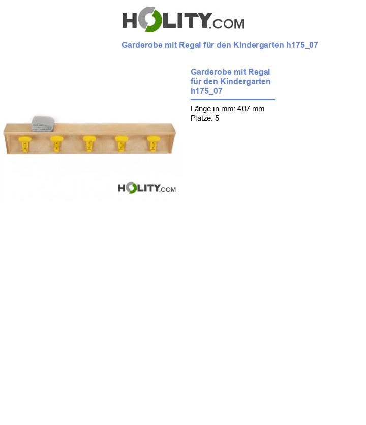 Garderobe mit Regal für den Kindergarten h175_07