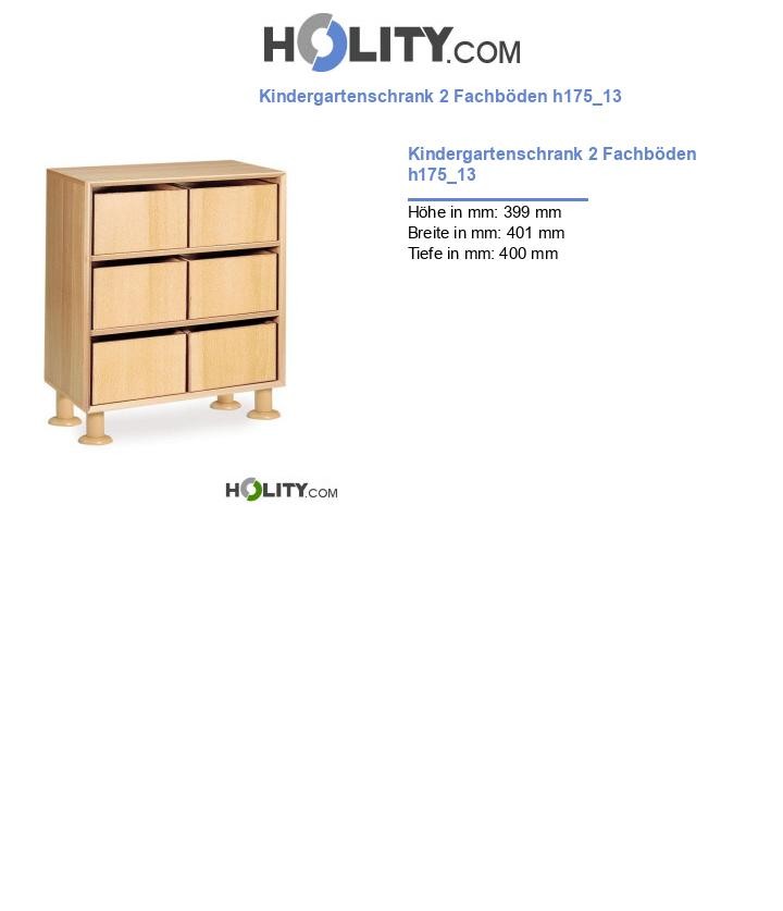 Kindergartenschrank 2 Fachböden h175_13