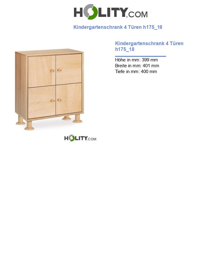 Kindergartenschrank 4 Türen h175_18