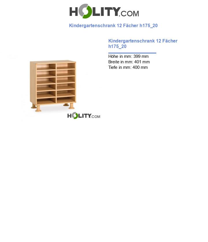 Kindergartenschrank 12 Fächer h175_20