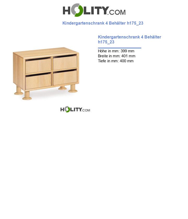 Kindergartenschrank 4 Behälter h175_23