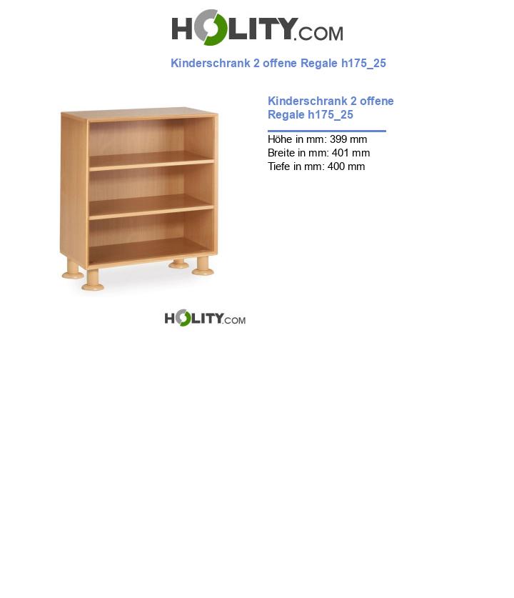 Kinderschrank 2 offene Regale h175_25