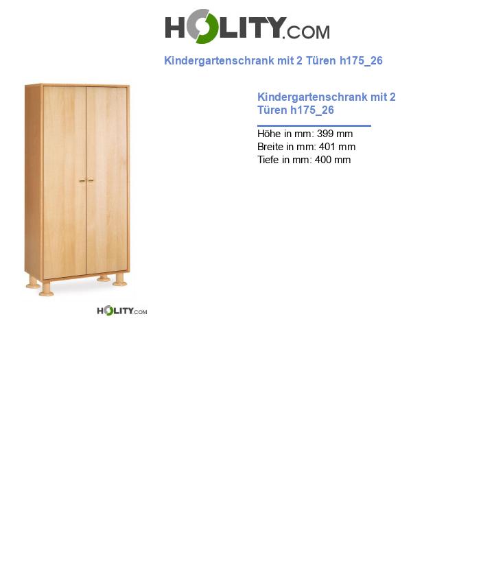 Kindergartenschrank mit 2 Türen h175_26