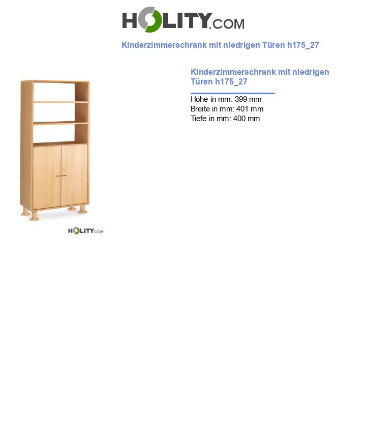 Kinderzimmerschrank mit niedrigen Türen h175_27