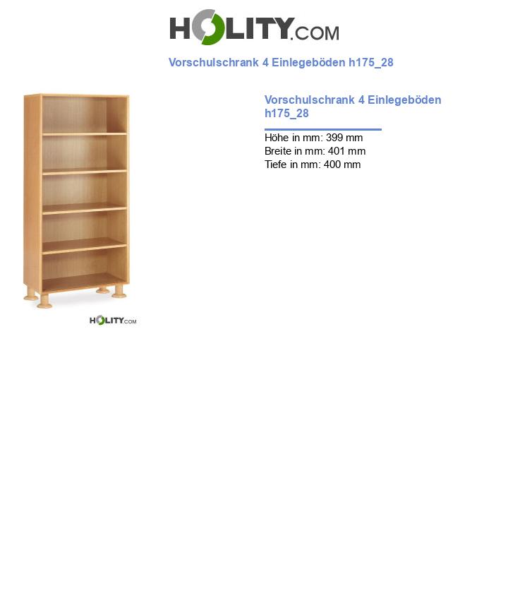 Vorschulschrank 4 Einlegeböden h175_28