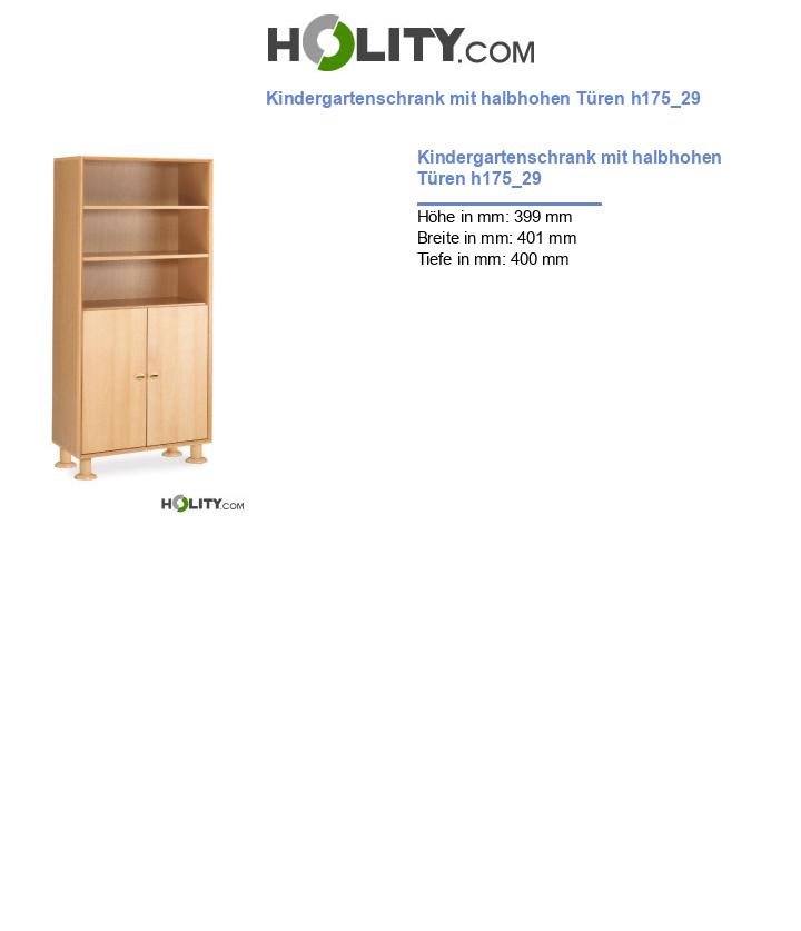 Kindergartenschrank mit halbhohen Türen h175_29