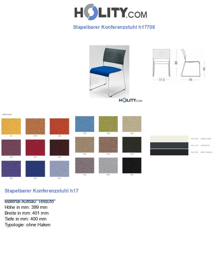 Stapelbarer Konferenzstuhl h17708