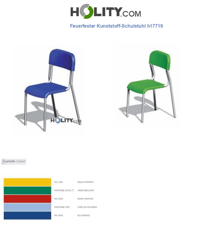 Feuerfester Kunststoff-Schulstuhl h17719