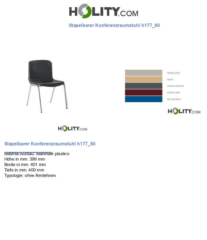 Stapelbarer Konferenzraumstuhl h177_60