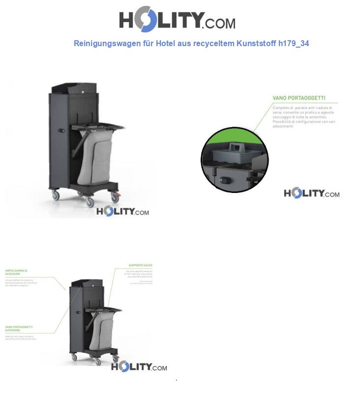 Reinigungswagen für Hotel aus recyceltem Kunststoff h179_34