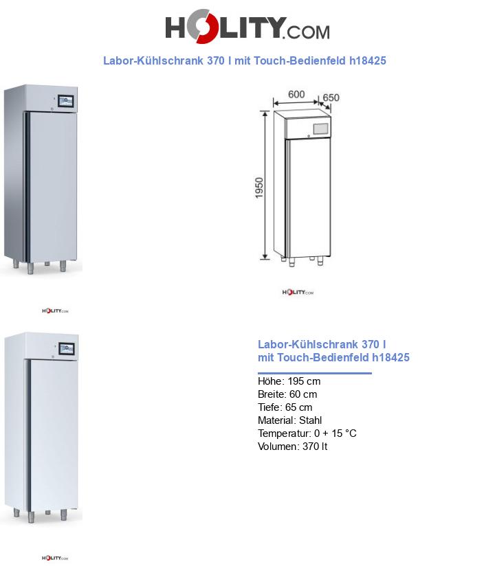Labor-Kühlschrank 370 l mit Touch-Bedienfeld h18425