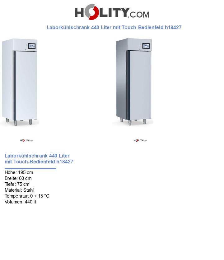 Laborkühlschrank 440 Liter mit Touch-Bedienfeld h18427