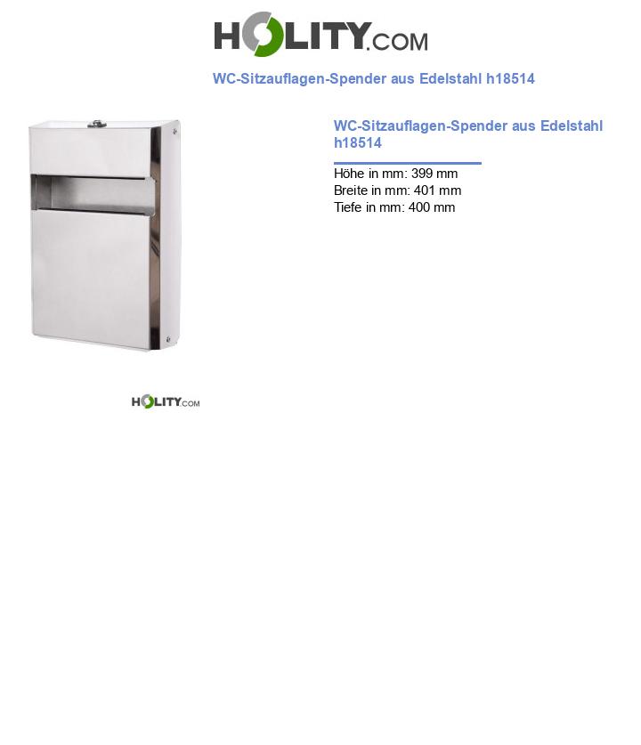 WC-Sitzauflagen-Spender aus Edelstahl h18514