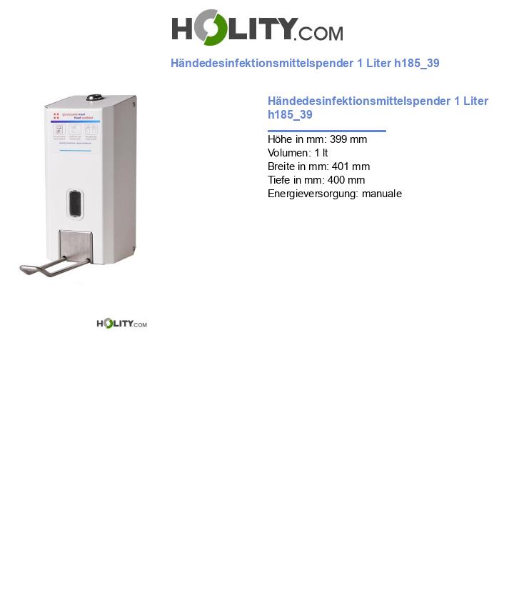 Händedesinfektionsmittelspender 1 Liter h185_39