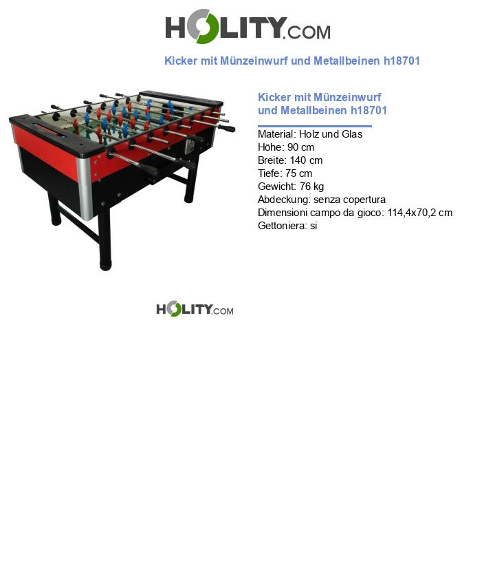 Kicker mit Münzeinwurf und Metallbeinen h18701