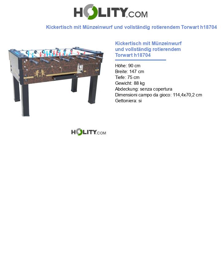 Kickertisch mit Münzeinwurf und vollständig rotierendem Torwart h18704