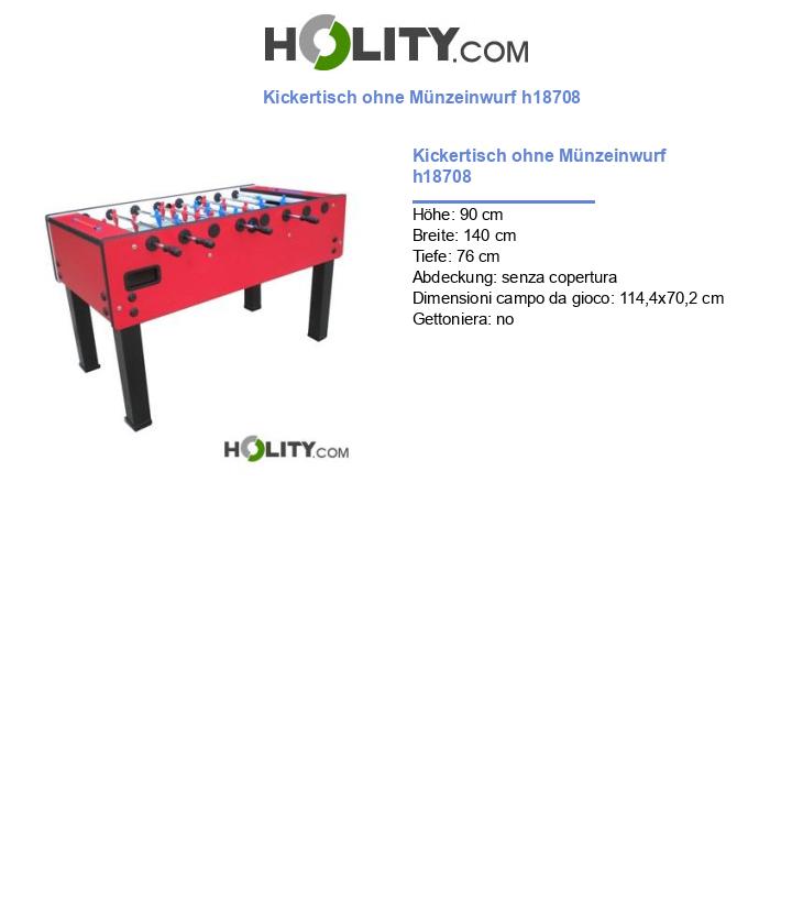 Kickertisch ohne Münzeinwurf h18708