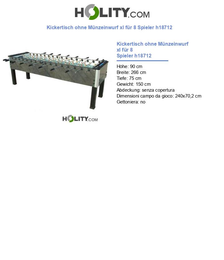 Kickertisch ohne Münzeinwurf xl für 8 Spieler h18712