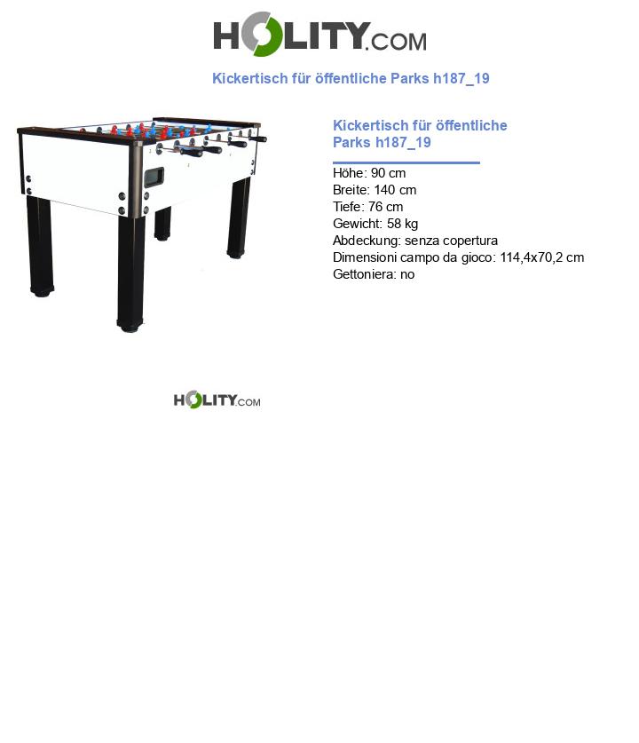 Kickertisch für öffentliche Parks h187_19