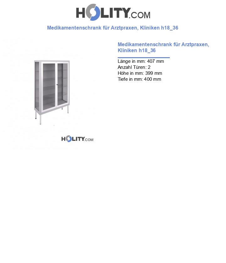 Medikamentenschrank für Arztpraxen, Kliniken h18_36