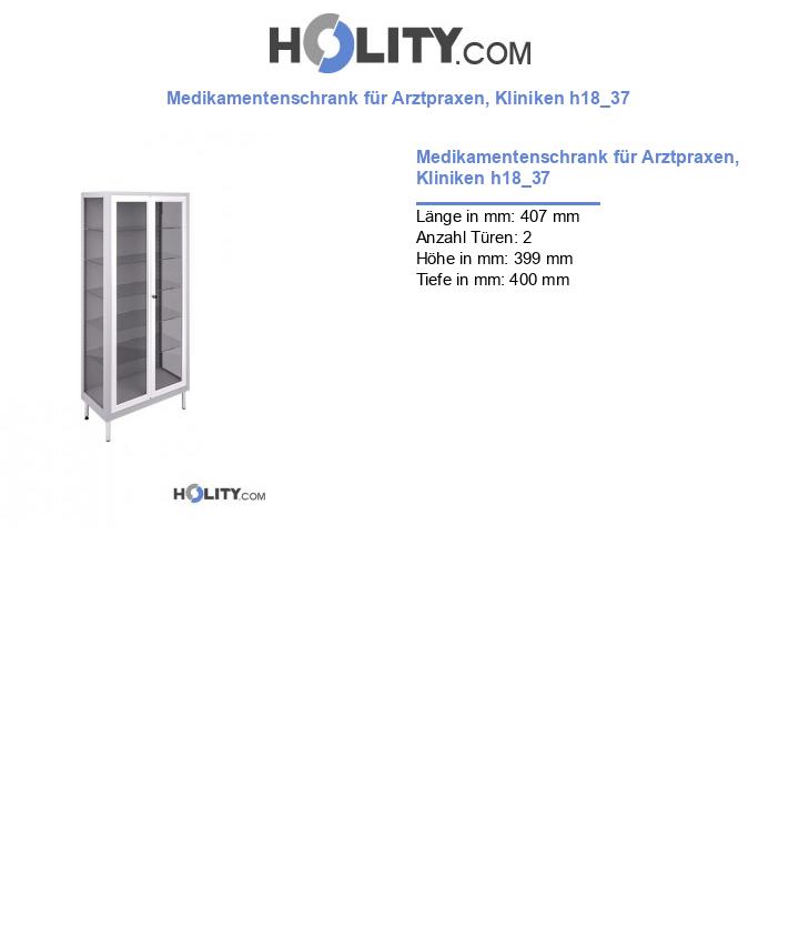 Medikamentenschrank für Arztpraxen, Kliniken h18_37