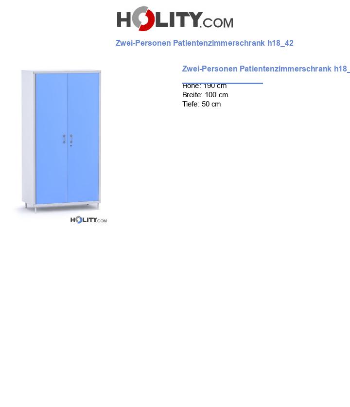 Zwei-Personen Patientenzimmerschrank h18_42