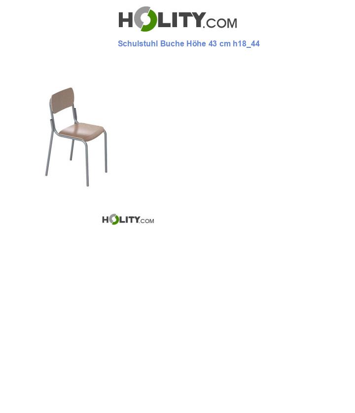 Schulstuhl Buche Höhe 43 cm h18_44