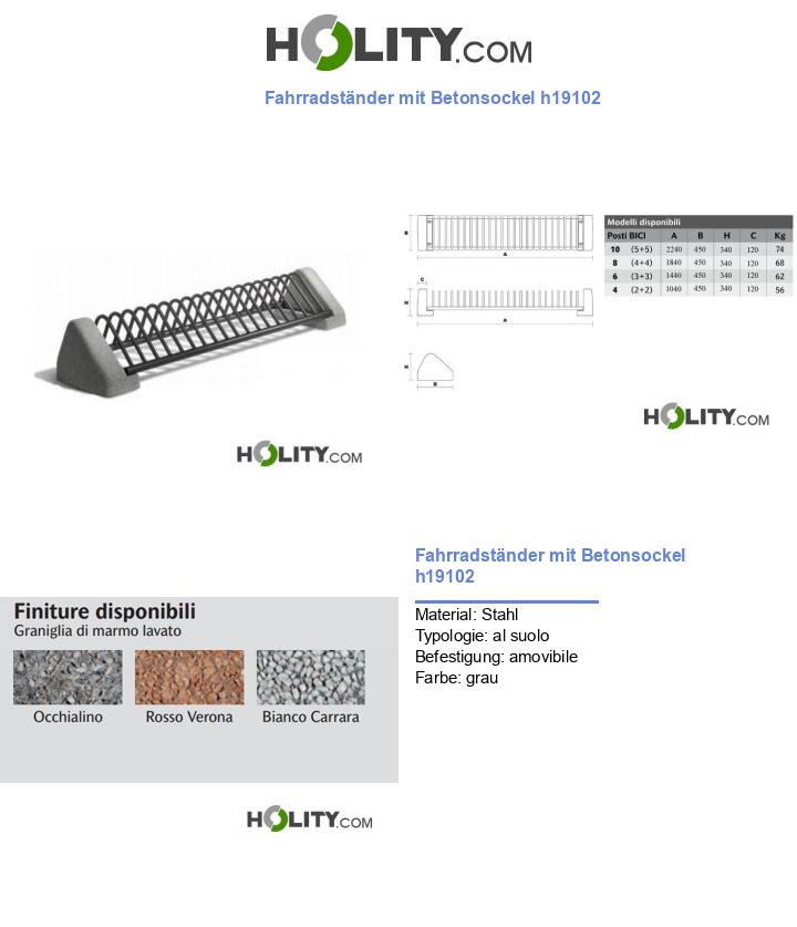 Fahrradständer mit Betonsockel h19102