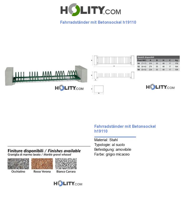 Fahrradständer mit Betonsockel h19110