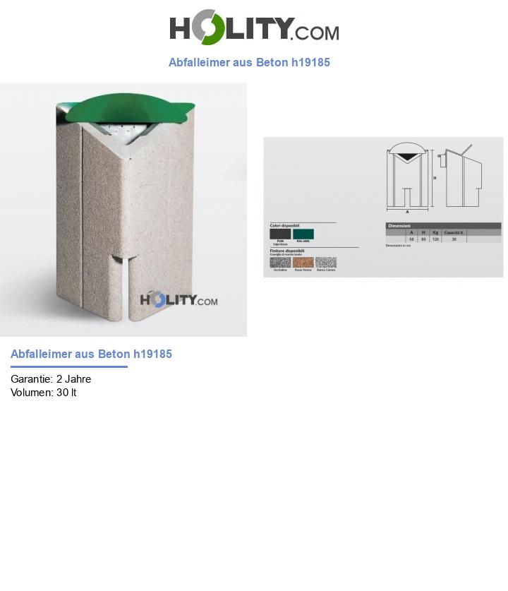 Abfalleimer aus Beton h19185