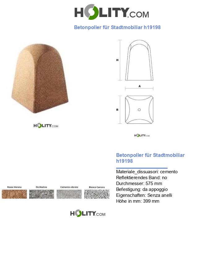 Betonpoller für Stadtmobiliar h19198