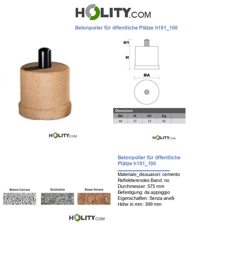Betonpoller für öffentliche Plätze h191_100