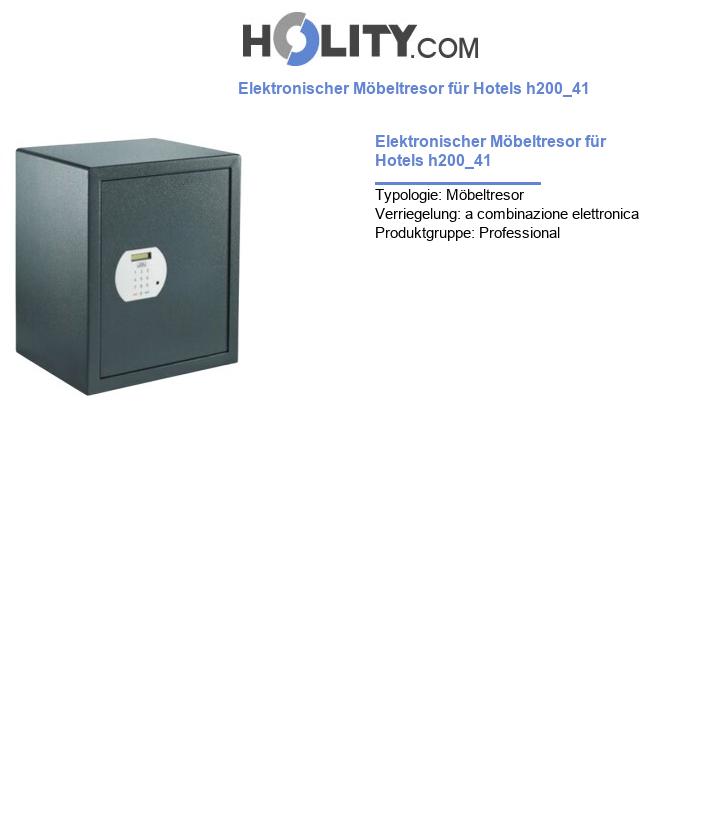 Elektronischer Möbeltresor für Hotels h200_41