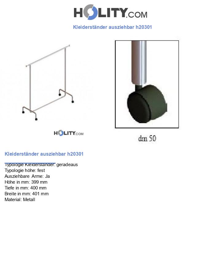 Kleiderständer ausziehbar h20301