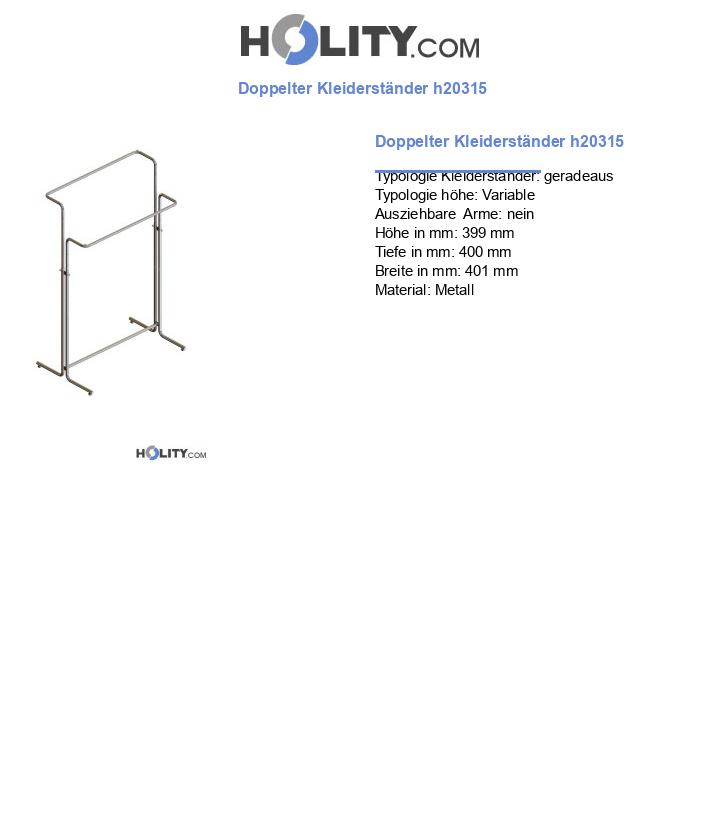 Doppelter Kleiderständer h20315