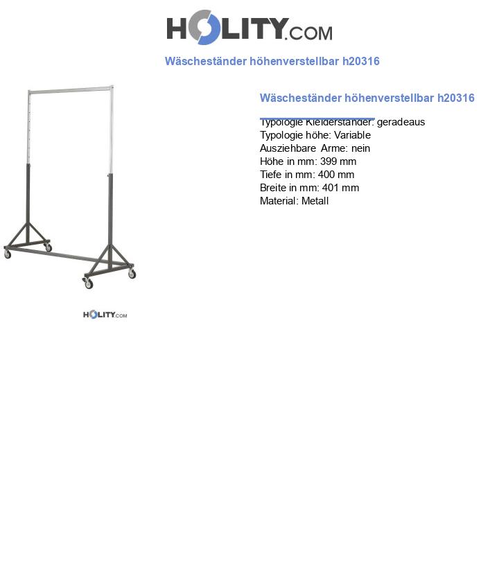 Wäscheständer höhenverstellbar h20316