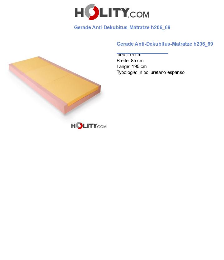 Gerade Anti-Dekubitus-Matratze h206_69